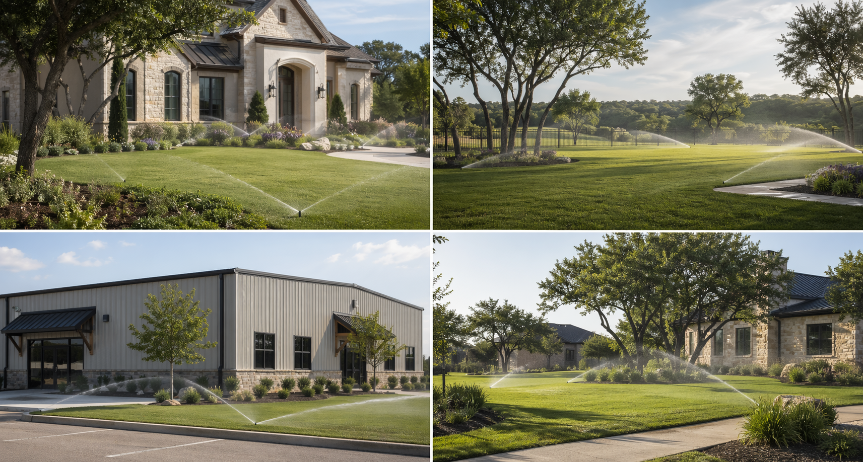 Residential and commercial irrigation coverage examples