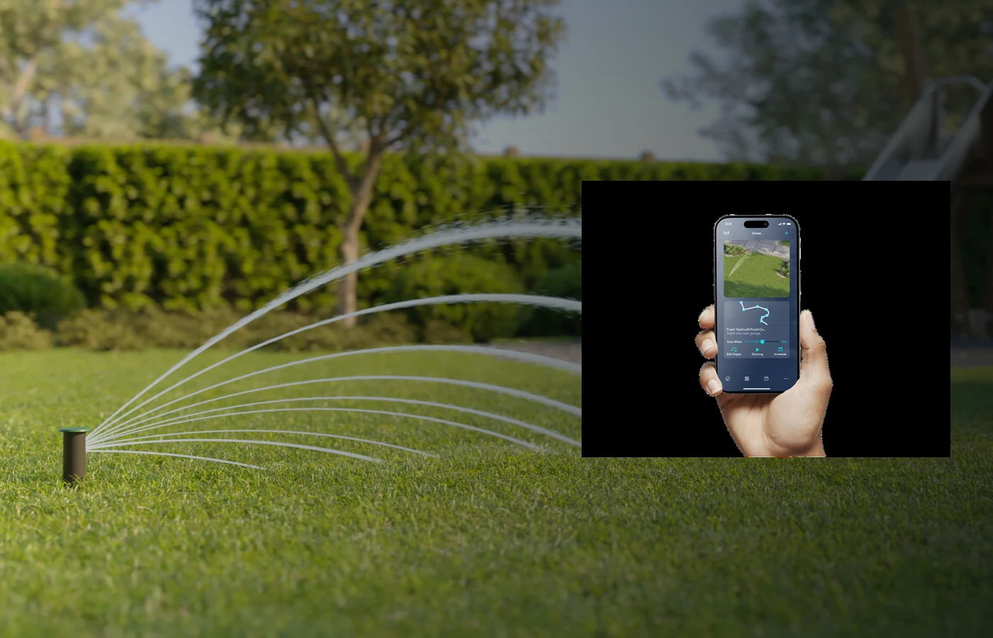 Irrigreen mobile app control screen