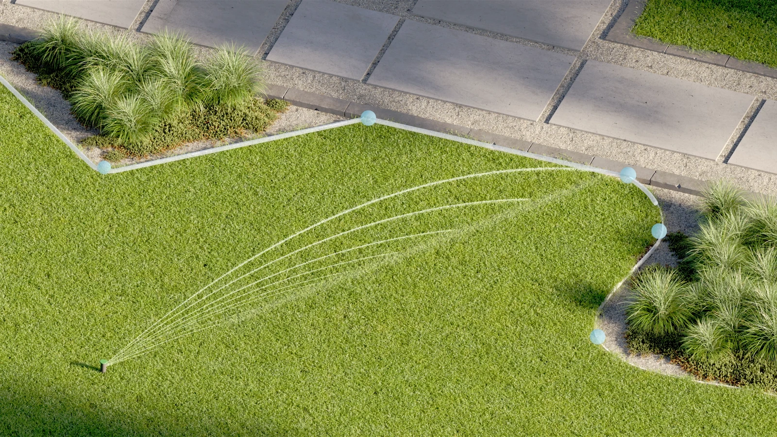 Mapped lawn watering view for an Irrigreen irrigation design